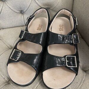 SAS Relaxed Walking Sandal - Black Snake - Size 9
